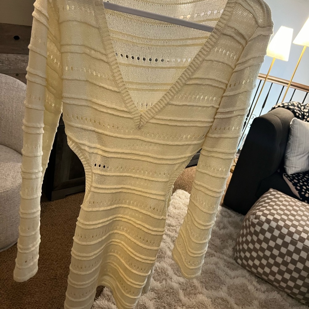 Cupshe x JJD Amalfi Affair White Coverup Mini-Dress